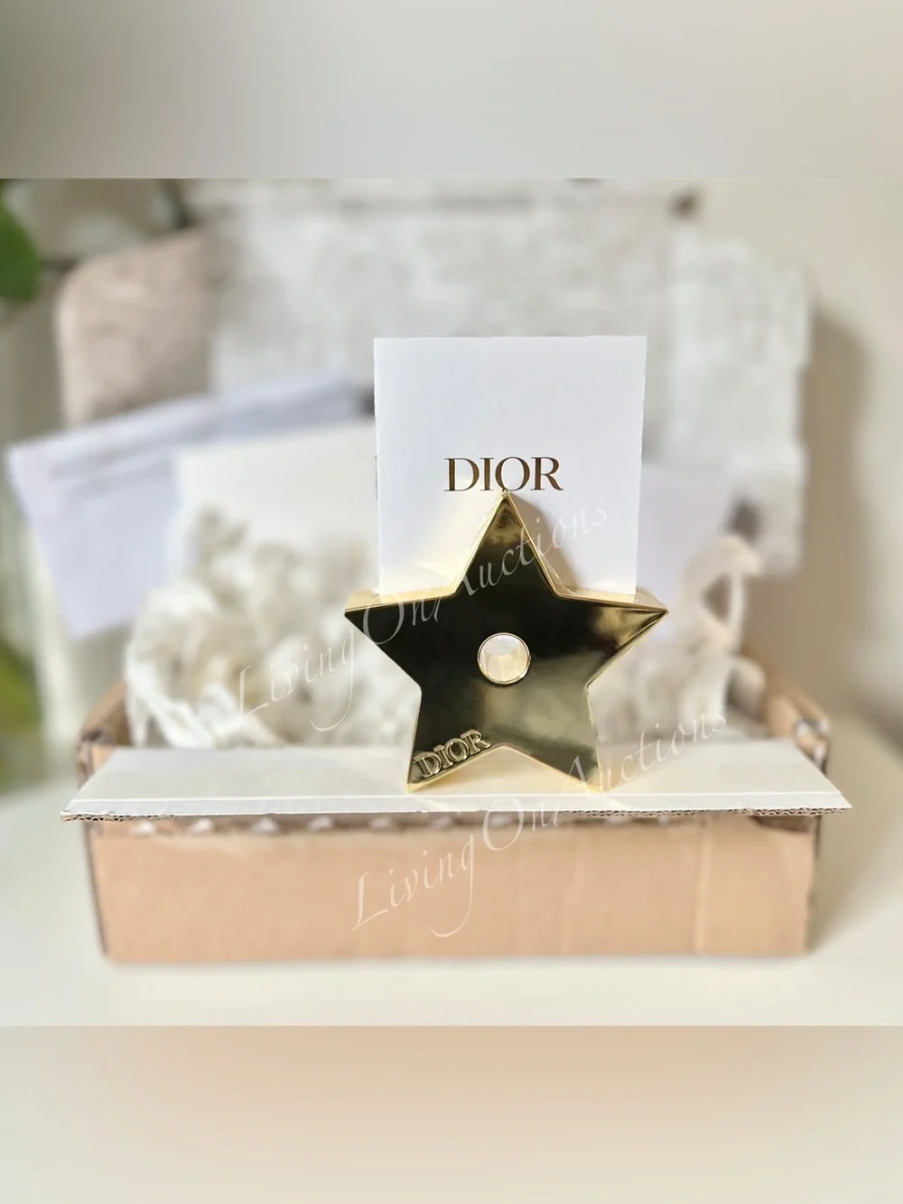 2026 DIOR Gold Star Photo Holder Stand Paperweight Beauty Platinum Summer Gift